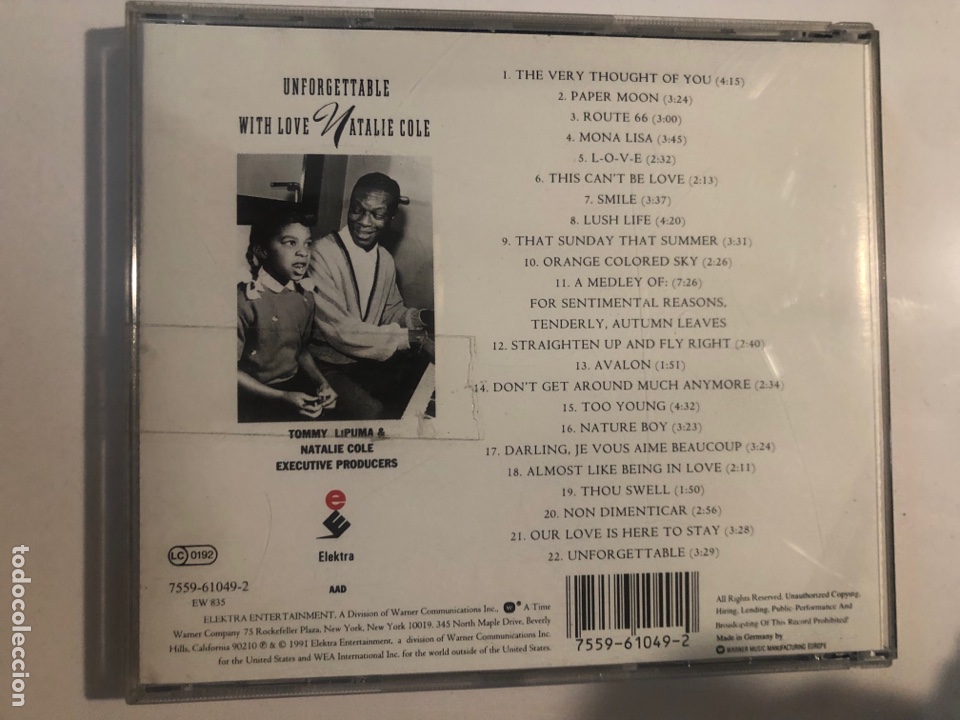 CDs de m&uacute;sica: Cd natalie cole unforgettable - Foto 2