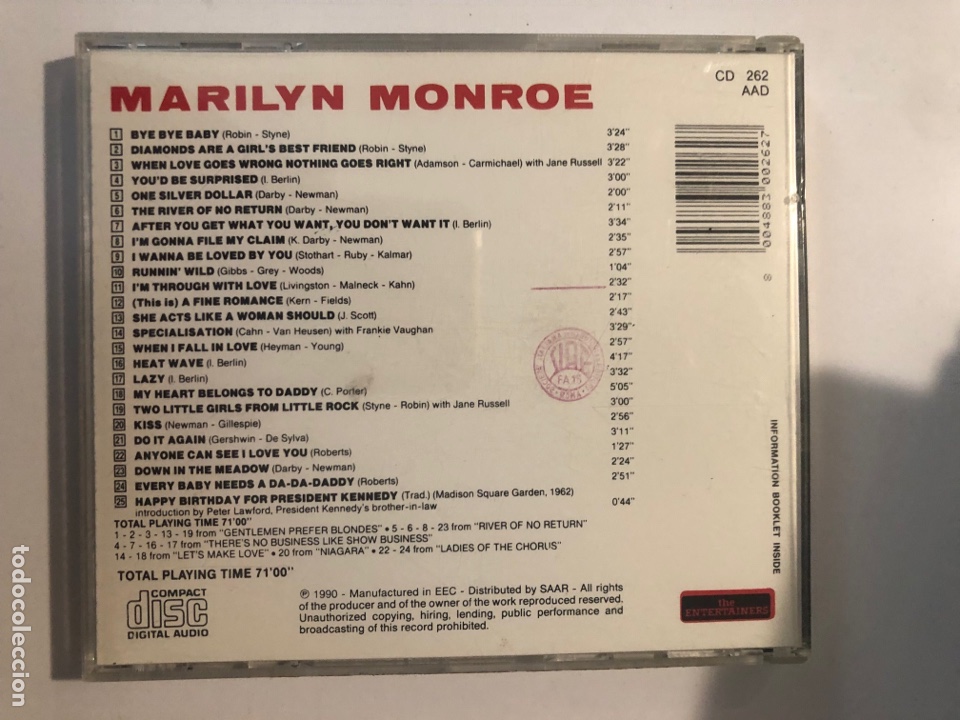CDs de m&uacute;sica: Cd Marilyn monroe - Foto 2