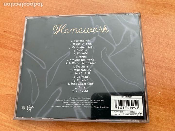 CDs de m&uacute;sica: DAFT PUNK (HOMEWORK) CD 16 CANCIONES (CDI1) - Foto 3