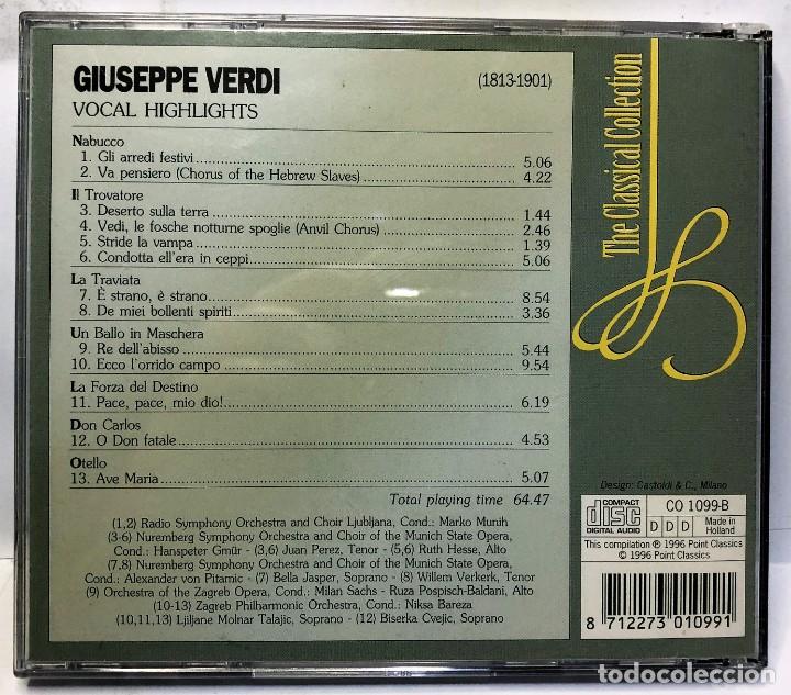 CDs de m&uacute;sica: Verdi &ndash; Vocal Highlights - CD, Remastered - Foto 3