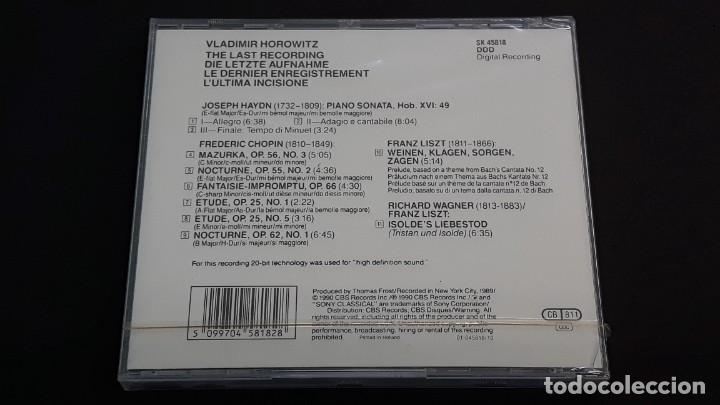 CDs de m&uacute;sica: CD PRECINTADO - HOROWITZ - THE LAST RECORDING - Foto 2