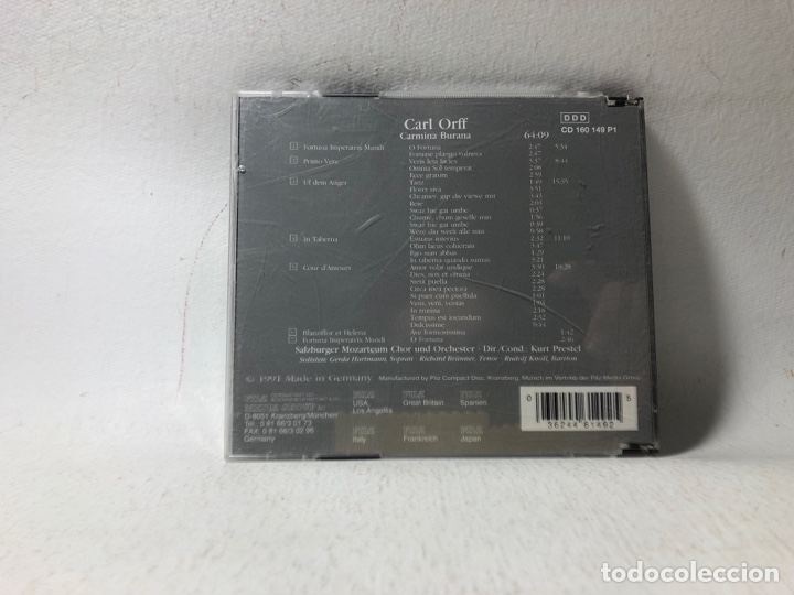 CDs de m&uacute;sica: VIENNA MASTER SERIES ● CARL ORFF ● CD - Foto 2