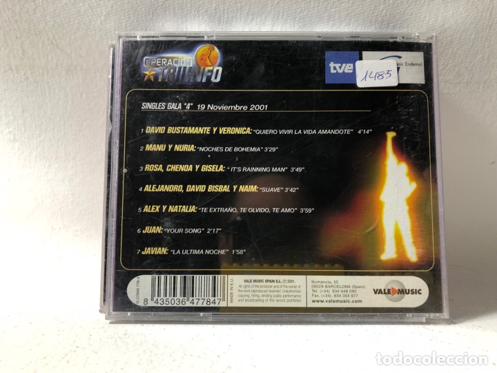 CDs de m&uacute;sica: CD ● OPERACI&Oacute;N TRIUNFO ● 2001 ● - Foto 2