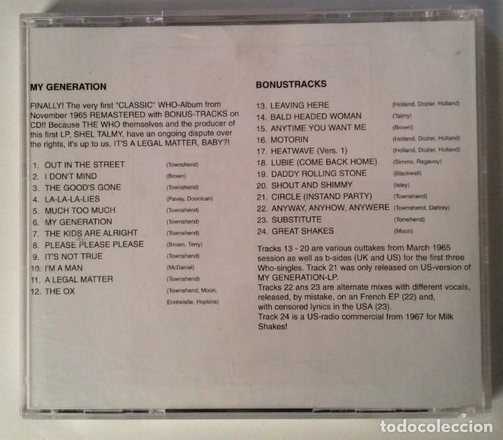 CDs de m&uacute;sica: CD The Who &ndash; My Generation (Mono) - Foto 2