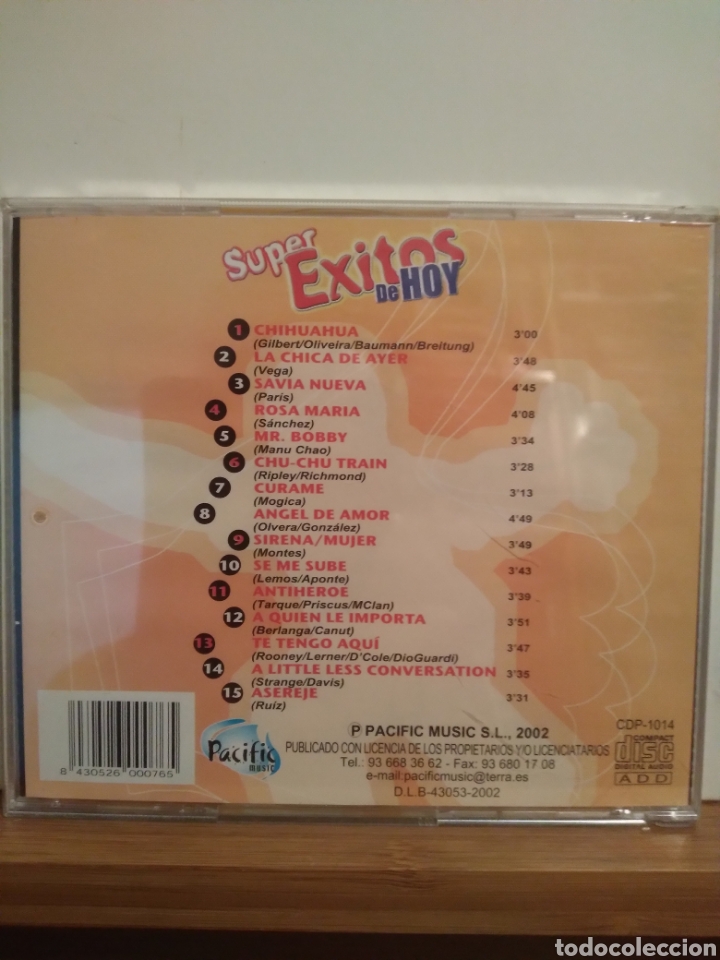 CDs de m&uacute;sica: SUPER EXITOS DE HOY - ES02 - Foto 2