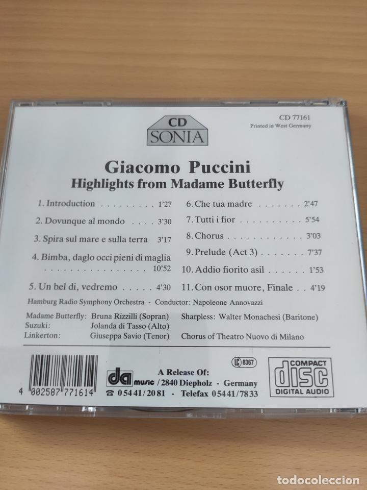 CDs de m&uacute;sica: Puccini HIGHLIGHTS FROM MADAME BUTTERFLY - Foto 2