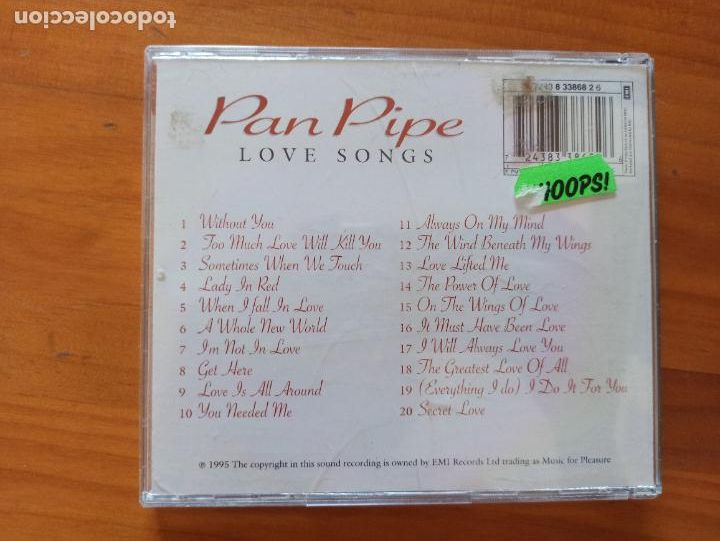 CDs de m&uacute;sica: CD PAN PIPE LOVE SONGS (5P) - Foto 2