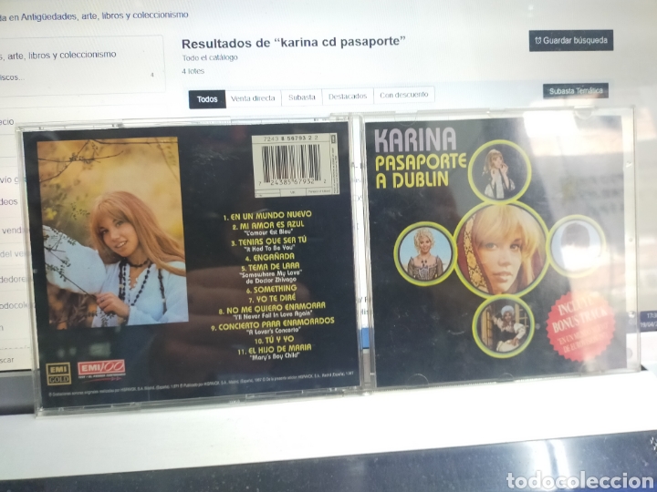 CDs de m&uacute;sica: Karina CD pasaporte a Dubl&iacute;n 1997 - Foto 1