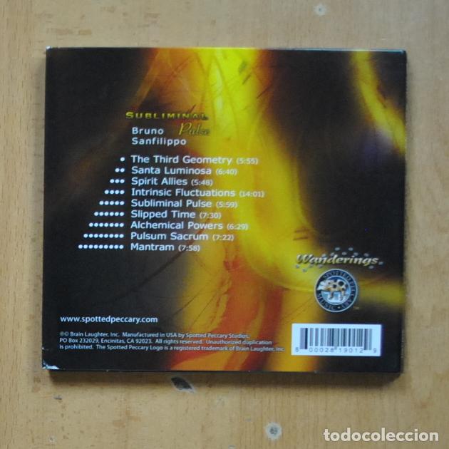 CDs de m&uacute;sica: BRUNO SANFILIPPO - SUBLIMINAL PULSE - CD - Foto 2