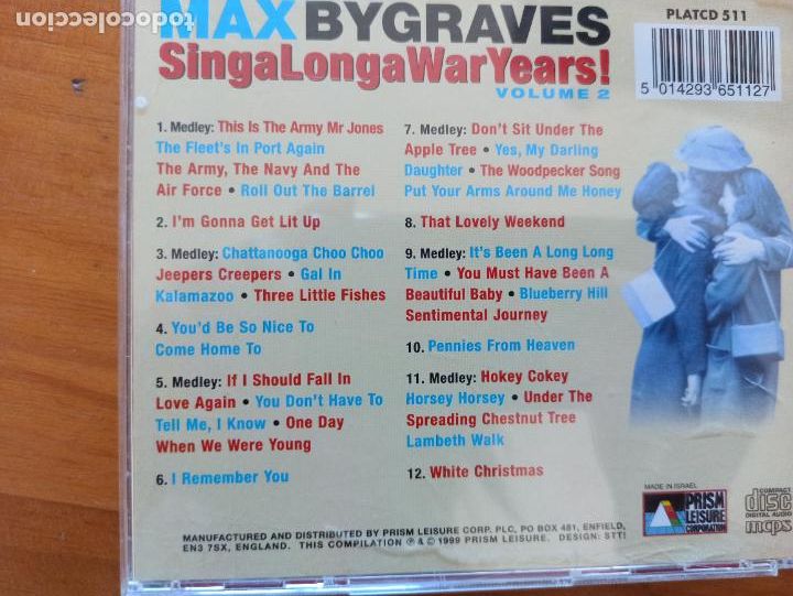 CDs de m&uacute;sica: CD MAX BYGRAVES - SINGALONGAWAR YEARS VOLUME 2 (FM) - Foto 3
