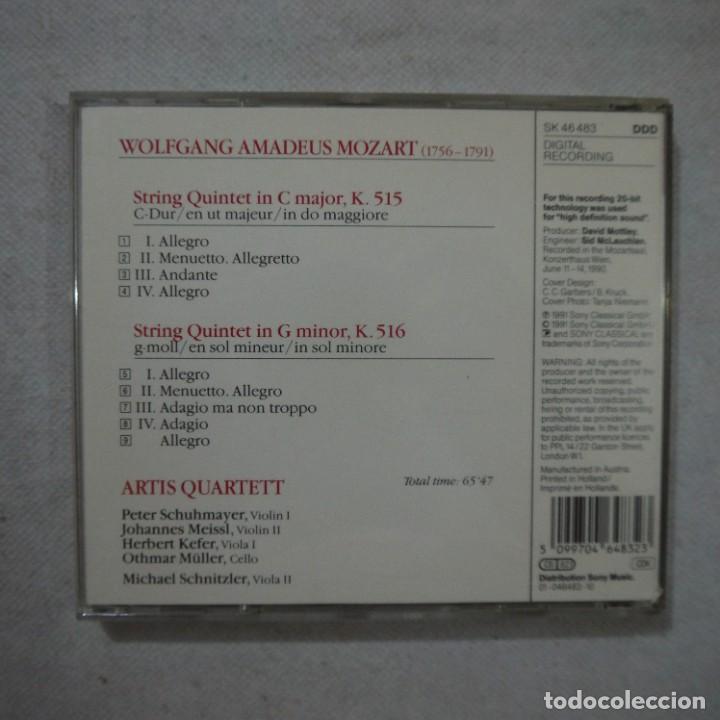 CDs de m&uacute;sica: W. A. MOZART, ARTIS QUARTETT / MICHAEL SCHNITZLER - STRING QUINTETS - CD - Foto 3