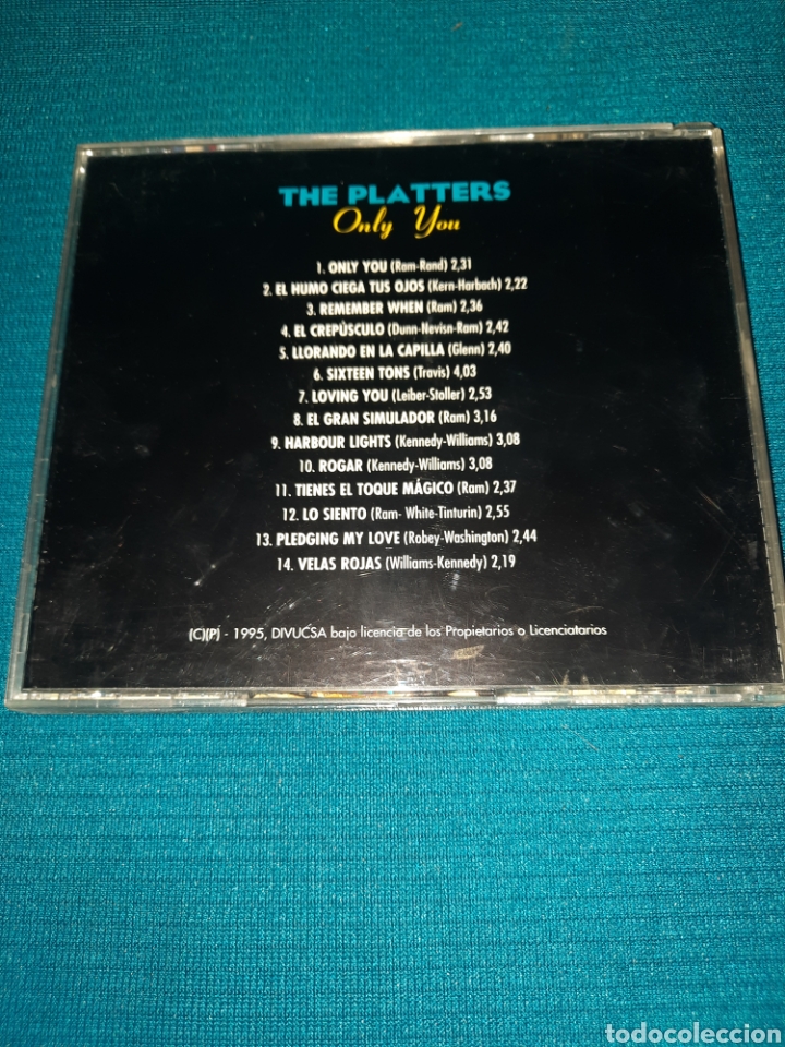 CDs de m&uacute;sica: CD THE PLATTERS, ONLY YOU - Foto 2