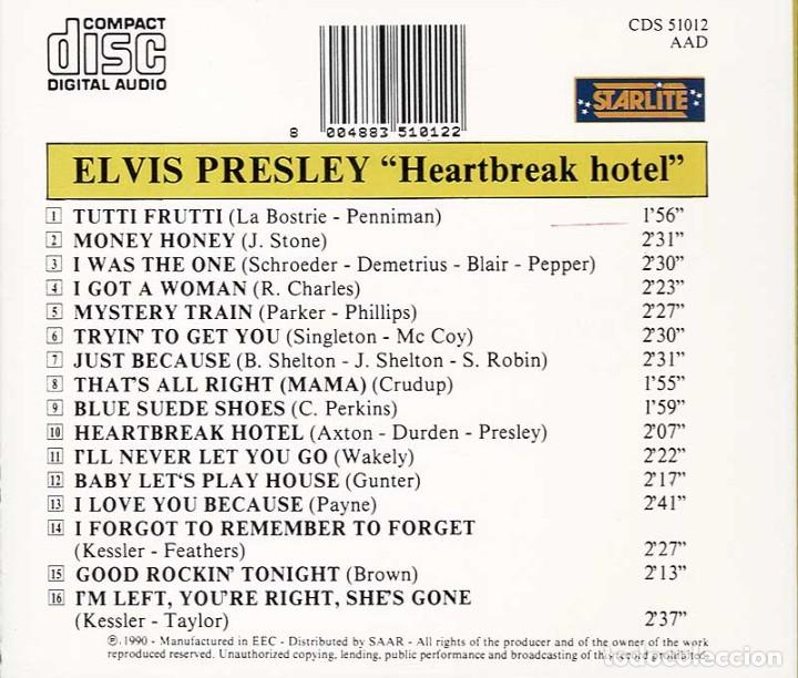 CDs de m&uacute;sica: Elvis Presley - Heartbreak Hotel. CD - Foto 2
