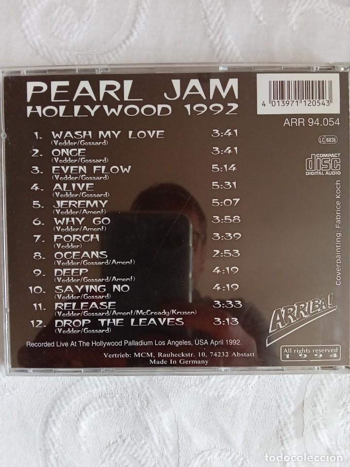 CDs de m&uacute;sica: PEARL JAM - Hollywood 1992 - Foto 2