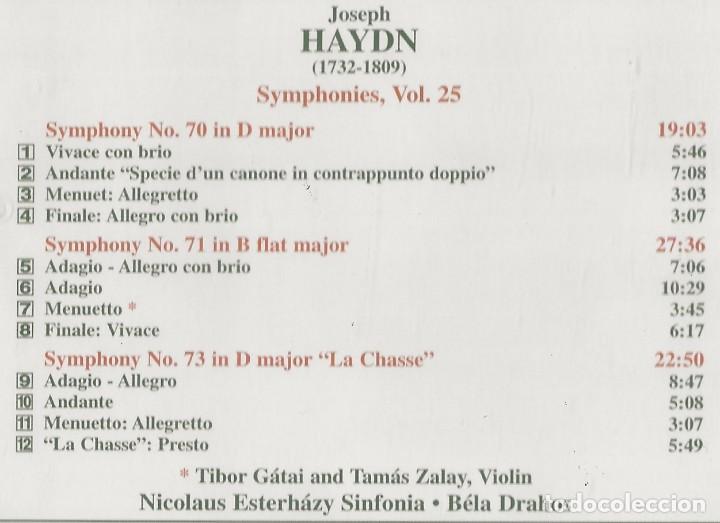 CDs de m&uacute;sica: HAYDN - SYMPHONY N&ordm; 70, 71 Y 73 - 1 CD - Foto 2