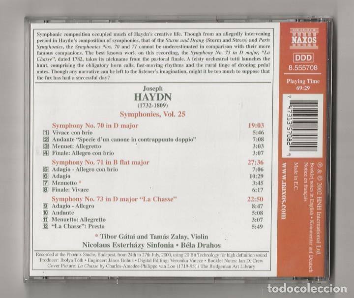 CDs de m&uacute;sica: HAYDN - SYMPHONY N&ordm; 70, 71 Y 73 - 1 CD - Foto 3