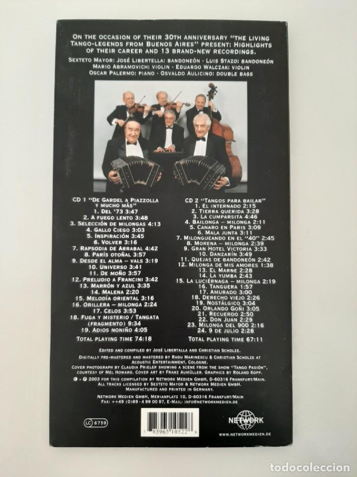 CDs de m&uacute;sica: PASSION DU TANGO. SEXTETO MAYOR. PORTRAIT. 2003. 2CD CON LIBRETO - Foto 4
