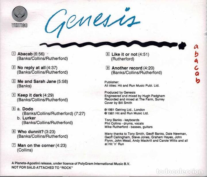 CDs de m&uacute;sica: Genesis - Abacab. CD - Foto 2