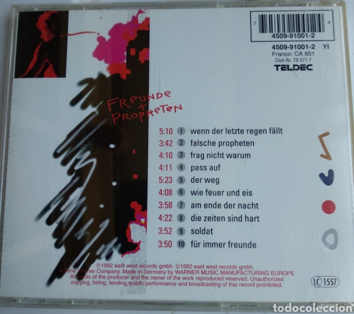 CDs de m&uacute;sica: *PETER MAFFAY, FREUNDE, GERMANY, TELDEC, 1992 - Foto 2