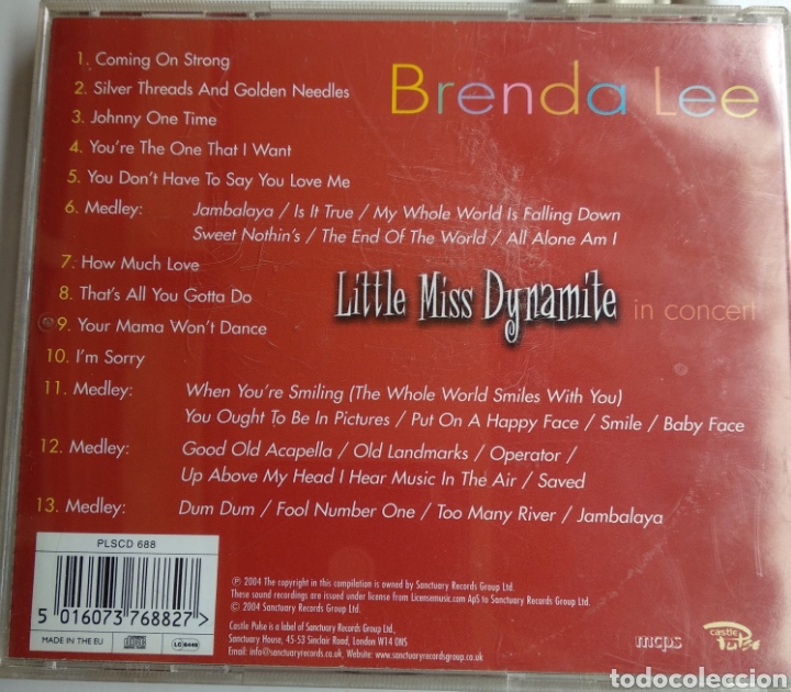 CDs de m&uacute;sica: *BRENDA LEE, EU, CASTLE, 2004 - Foto 2