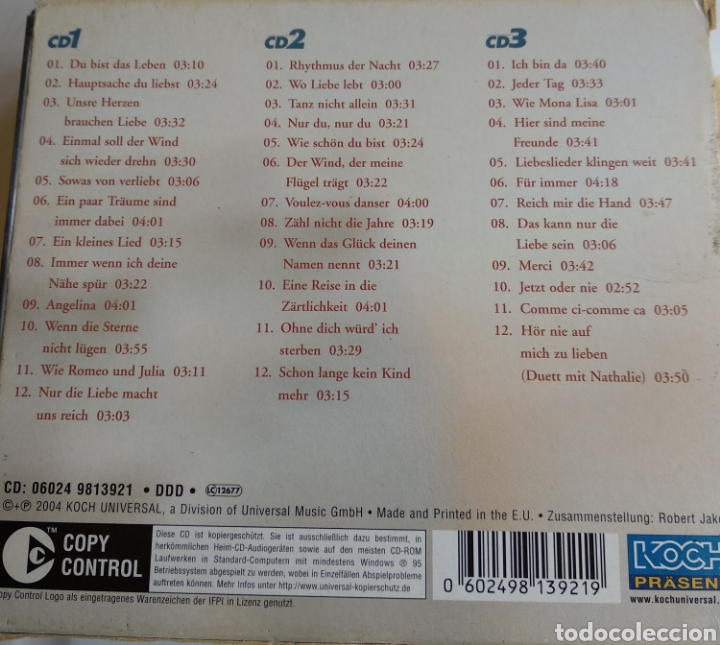 CDs de m&uacute;sica: *LEONARD, 3 CDS, EU,KOCH UNIVERSAL,2004 - Foto 2