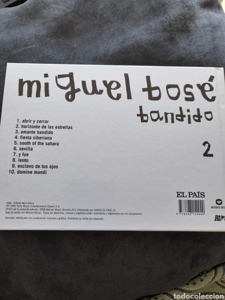 CDs de m&uacute;sica: Miguel Bos&eacute;. Bandido - Foto 2