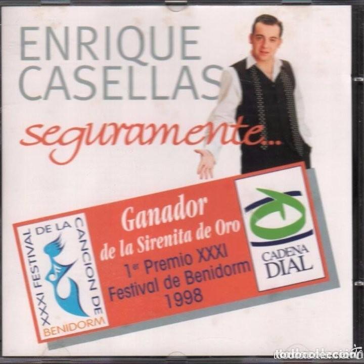 CDs de m&uacute;sica: ENRIQUE CASELLAS - SEGURAMENTE... CD SINGLE DE 1998 RF-991 - Foto 1