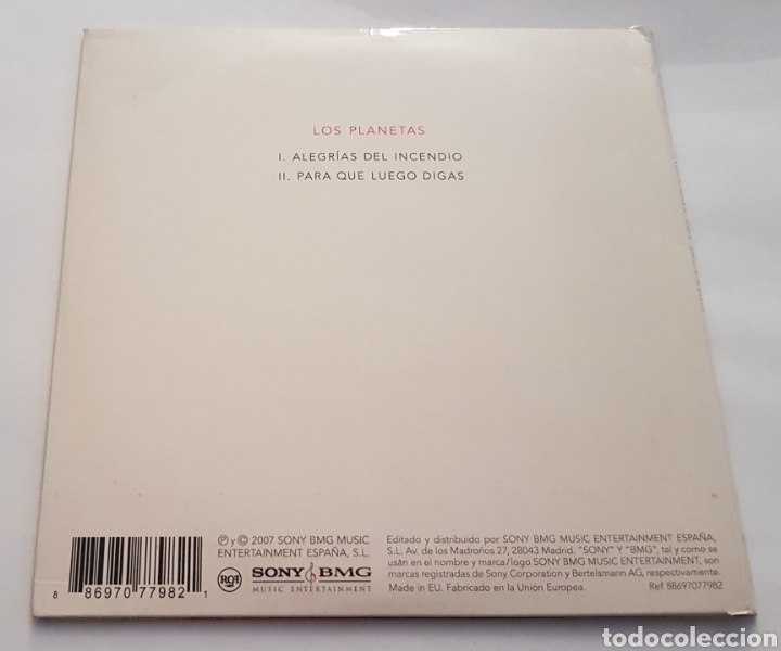CDs de m&uacute;sica: CD LOS PLANETAS - ALEGRIAS DEL INCENDIO . CD SINGLE - Foto 2