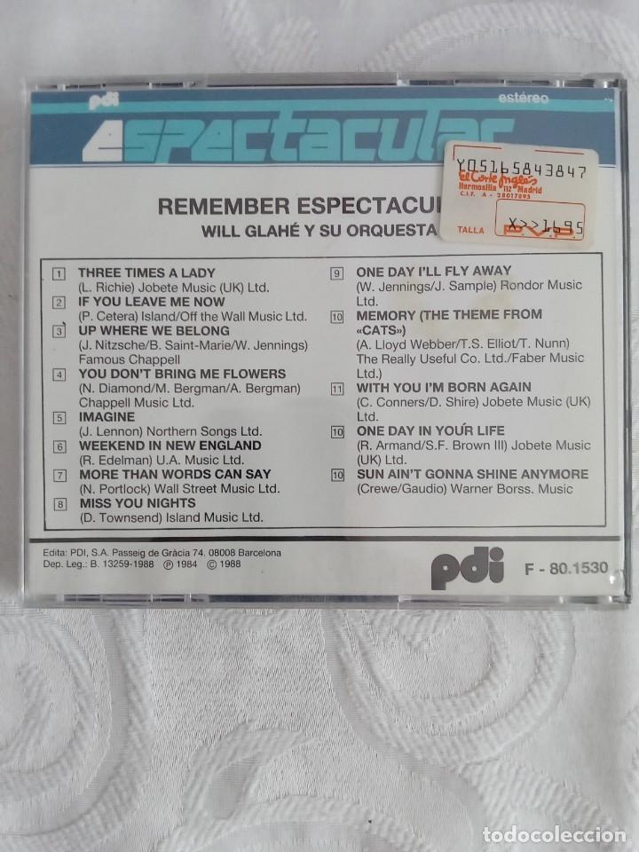 CDs de m&uacute;sica: WILL GLAH&Eacute; Y SU ORQUESTA - Remember espectacular - Foto 2
