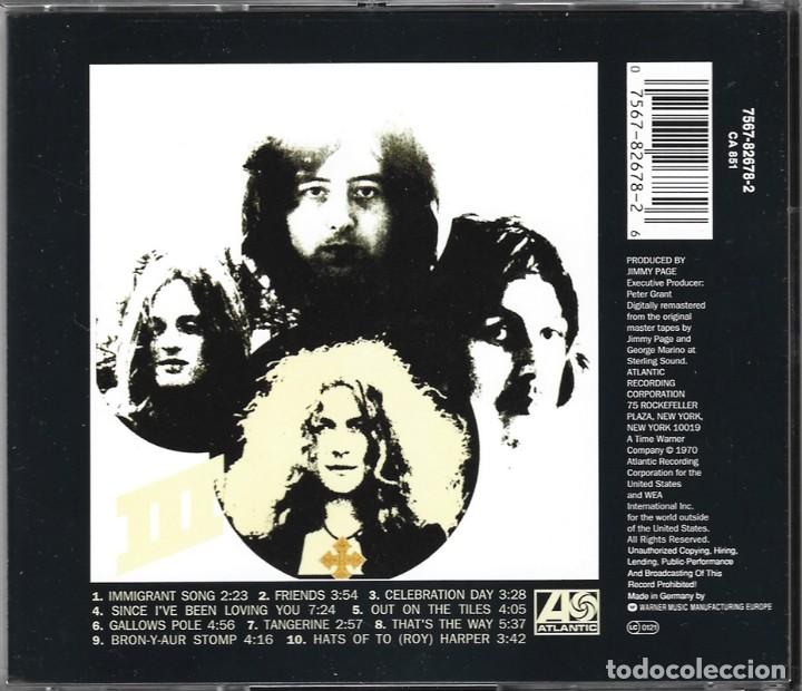 CDs de m&uacute;sica: LED ZEPPELIN III &uml;ATLANTIC&uml; (CD) - Foto 2