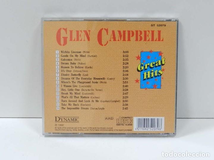 CDs de m&uacute;sica: DISCO CD. Glen Campbell &ndash; Great Hits. COMPACT DISC. - Foto 2