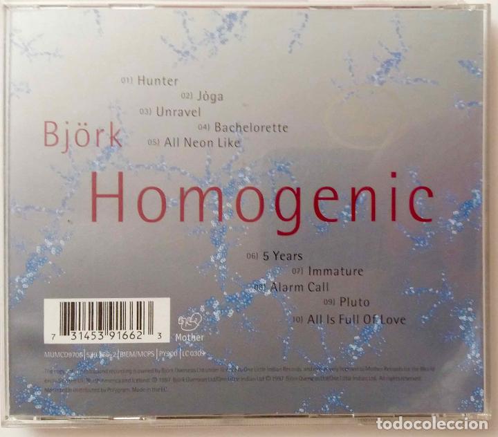 CDs de m&uacute;sica: BJ&Ouml;RK, HOMOGENIC. CD MADE IN EC - Foto 2