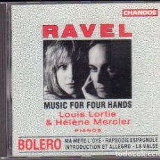 CDs de Música: RAVEL - LOUIS LORTIE & HELENE MERCIER - MUSIC FOR FOUR HANDS / CD ALBUM 1990. BUEN ESTADO RF-11413. Lote 339877378