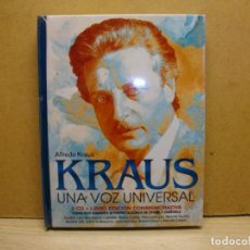 CDs de Música: ALFREDO KRAUS UNA VOZ UNIVERSAL - LIBRO + 2 CD NUEVO Y PRECINTADO. Lote 339927363