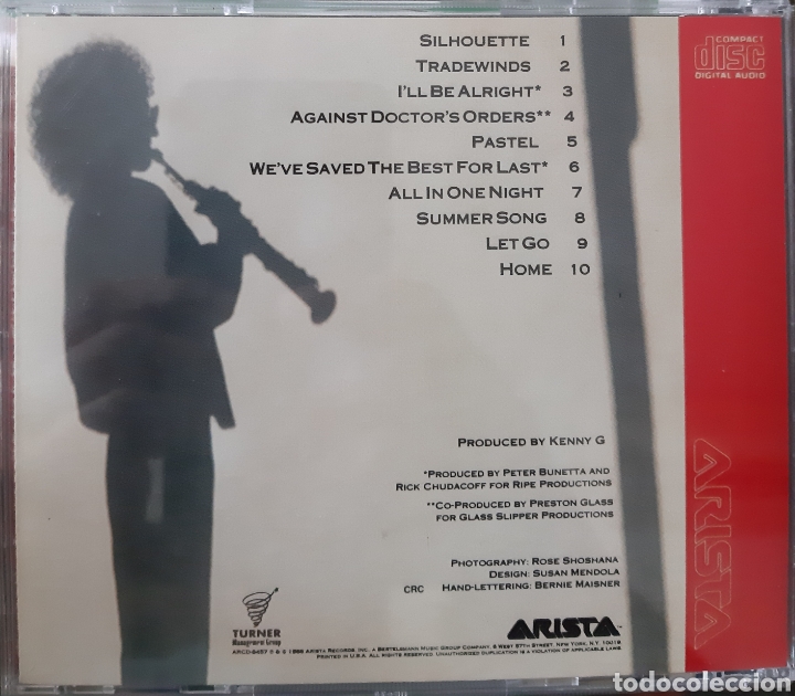 CDs de m&uacute;sica: KENNY G. SILHOUETTE. CD. 1988 - Foto 2