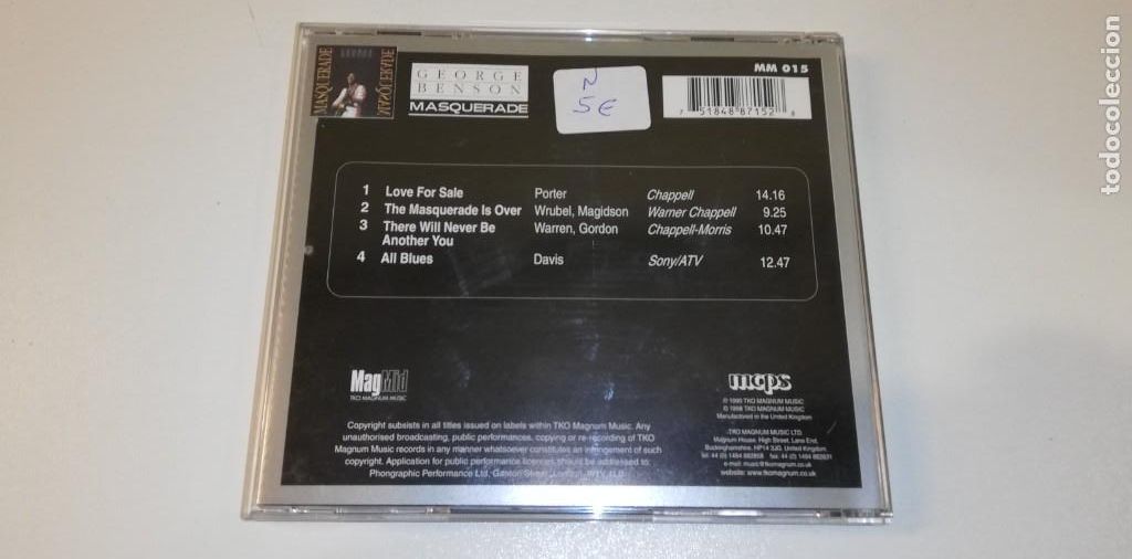 CDs de m&uacute;sica: C11- MASQUERADE GEORGE BENSON- CD NUEVO - Foto 2