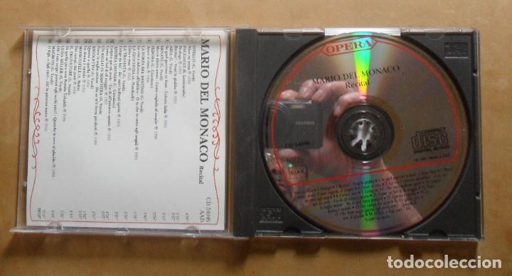 CDs de m&uacute;sica: CD - MARIO DEL MONACO - RECITAL - OPERA - - Foto 2
