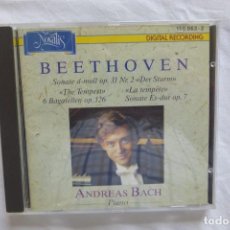 CDs de Música: BEETHOVEN - SONATAS PARA PIANO OP. 31/2 Y OP. 7 + 6 BAGATELAS O. 126 (ANDREAS BACH) (NOVALIS). Lote 340472983