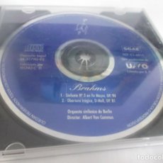 CDs de Música: CD.- BRAHMS - SINFONIA Nº3,OBERTURA TRÁGICA. ORQUESTA SINFONICA DE BERLIN. DR. ALBERT VON CAMMUS. Lote 340748703