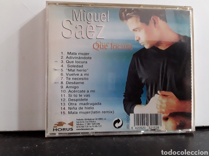 CDs de m&uacute;sica: Miguel Saez &lrm;&ndash; Que Locura - Foto 2