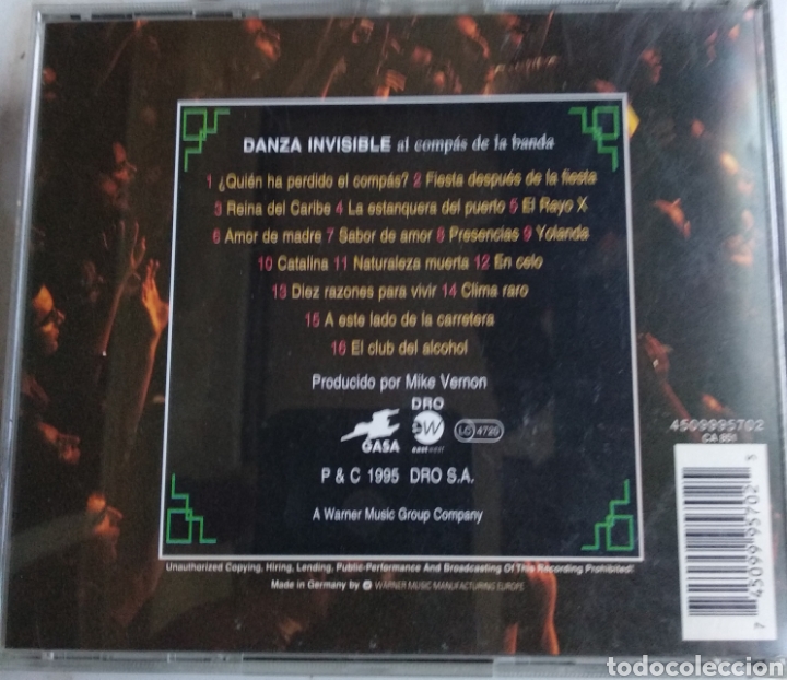 CDs de m&uacute;sica: *DANZA INVISIBLE, EU. GASA. 1995 - Foto 2