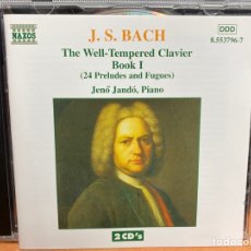 CDs de Música: BACH, JENÖ JANDÓ - THE WELL-TEMPERED CLAVIER BOOK I (2XCD, ALBUM). Lote 340914303