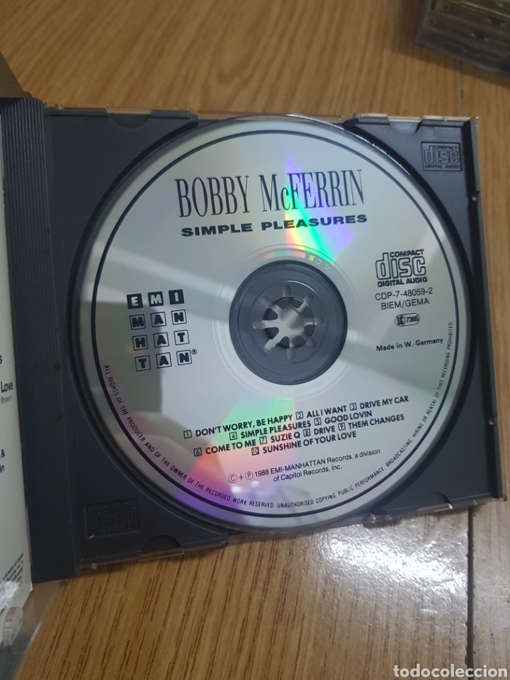CDs de m&uacute;sica: CD Bobby Mcferrin Simple Pleasures (L1) - Foto 2