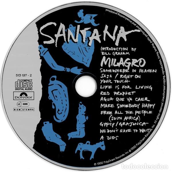 CDs de m&uacute;sica: SANTANA MILAGRO CD 1992 - Foto 6