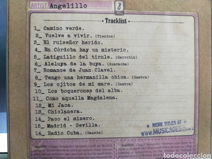 CDs de m&uacute;sica: Angelillo CD m&uacute;sic ages 2007 - Foto 2