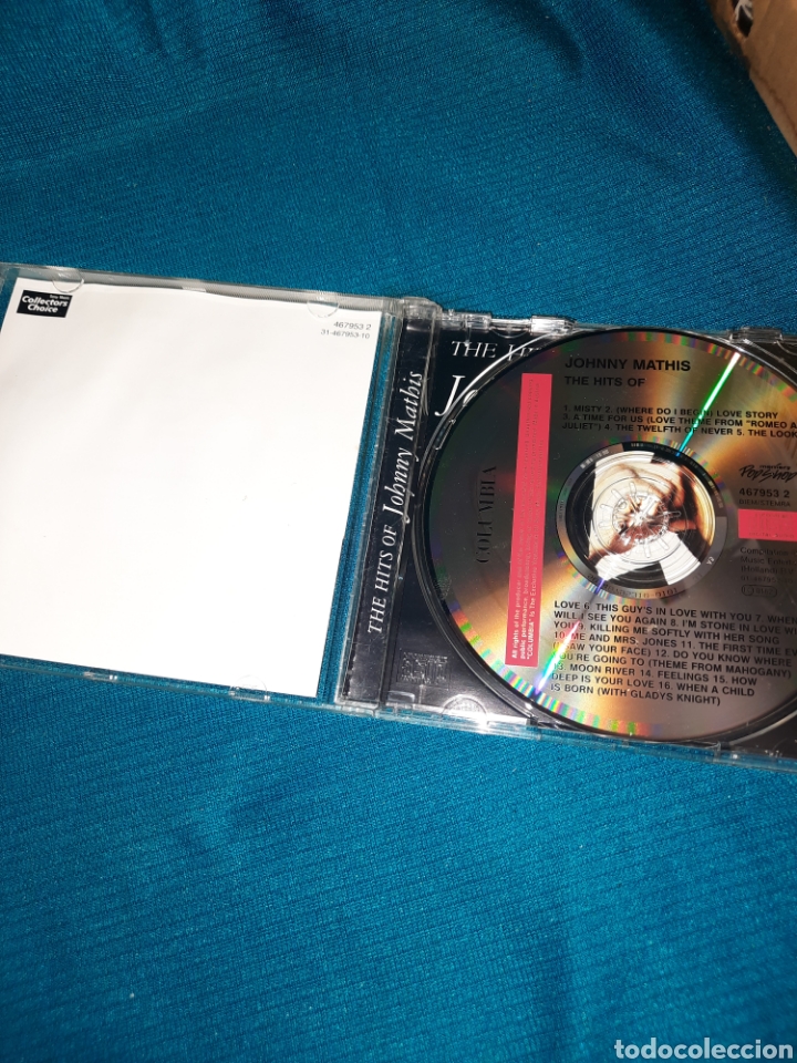 CDs de m&uacute;sica: CD JOHNNY MATHIS, HITS - Foto 3