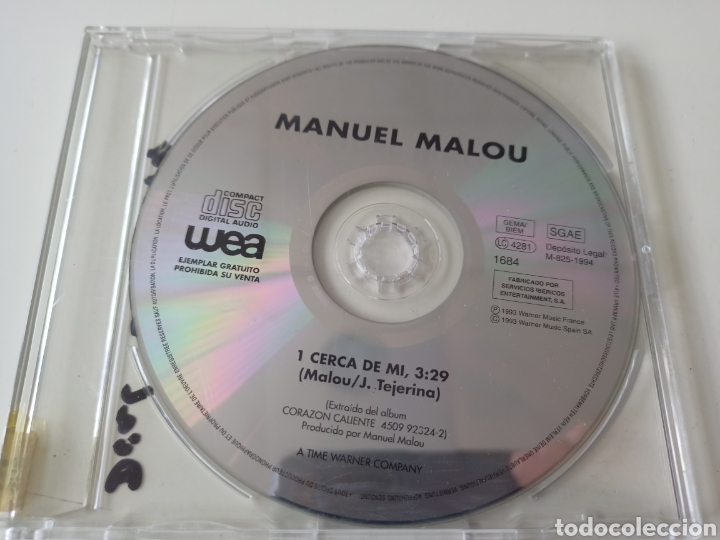 CDs de m&uacute;sica: Manuel Malou - Cerca de mi - Foto 1