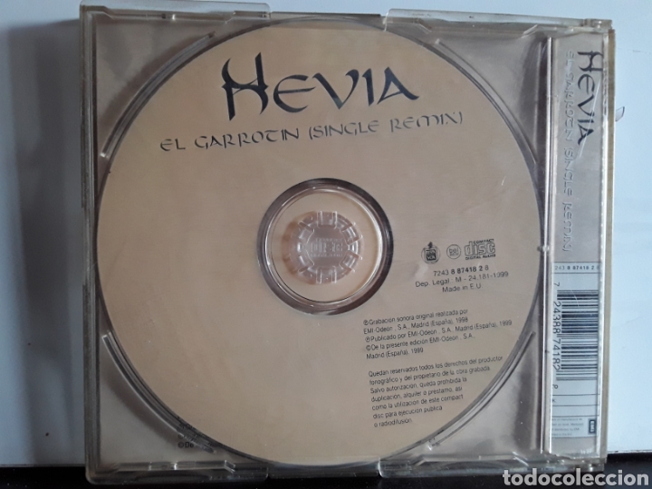 CDs de m&uacute;sica: Hevia &lrm;&ndash; El Garrotin (Single Remix) - Foto 2