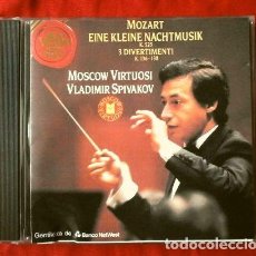 CDs de Música: MOZART (CD) EINE KLEINE NACHTMUSIK K. 525 - DIVERTIMENTO K. 136, 137, 138 - VLADIMIR SPIVAKOV MOSCOW. Lote 342072673