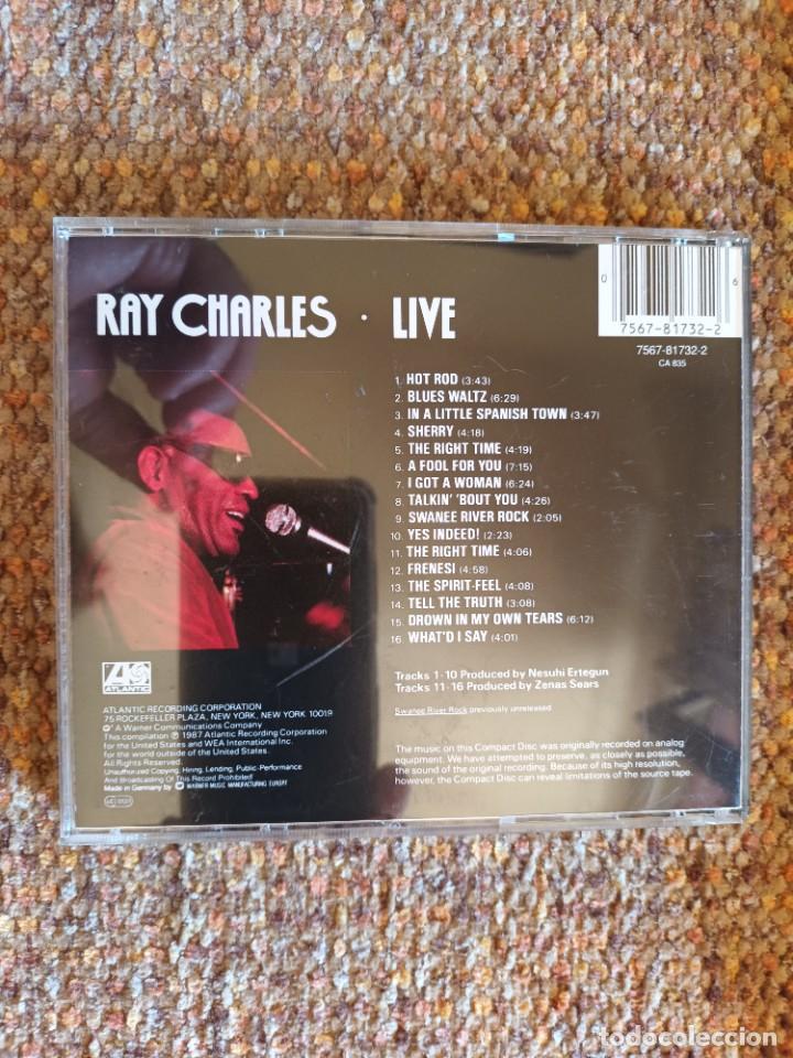 CDs de m&uacute;sica: Ray Charles , Live , CD Germany 1987 , estado impecable. - Foto 2